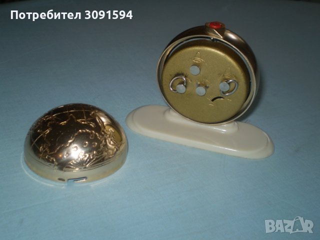 Стар настолен часовник будилник  Слава земно кълбо СССР, снимка 6 - Антикварни и старинни предмети - 36897220