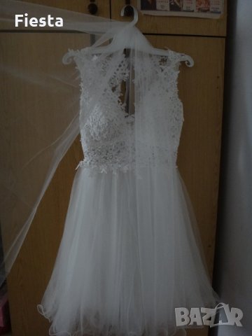 Булчинска/Сватбена рокля -  Официална/Елегантна бяла рокля, снимка 13 - Рокли - 33677693
