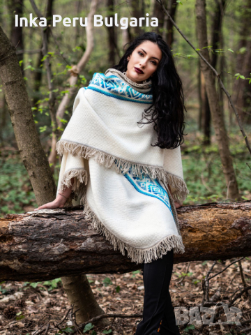 Автентичнo еквадорско унисекс пончо, 100% вълна, снимка 2 - Блузи с дълъг ръкав и пуловери - 35855745