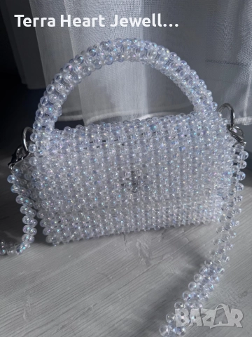 Дамска чанта ръчна изработка цвят русалка, снимка 3 - Чанти - 51793121