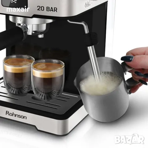 Кафемашина за еспресо Rohnson R-98024 * Гаранция 2 години, снимка 2 - Кафемашини - 49809558