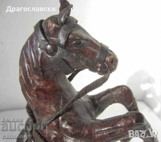 стар музикален ударен инструмент барабан, гълъб птица, кожа и дърво ваза Патагония, кожен кон, хамут, снимка 12 - Декорация за дома - 28907670