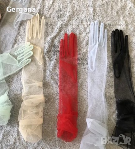 дълги ръкавици от тюл, снимка 2 - Ръкавици - 38013932