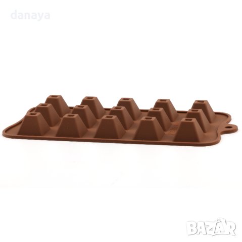 3621 Силиконова форма за бонбони и лед Пирамида, снимка 5 - Форми - 40453907