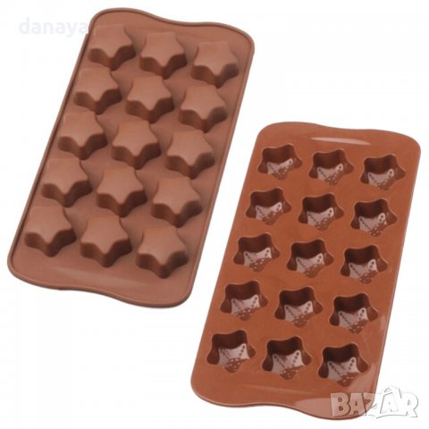 3511 Силиконова форма за бонбони и лед Звезди, снимка 8 - Форми - 39443765