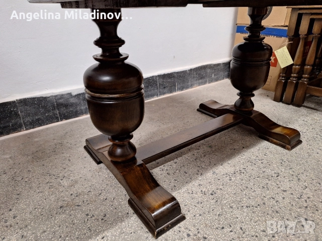 Винтидж маса за всекидневна с плочки, снимка 7 - Маси - 51619026