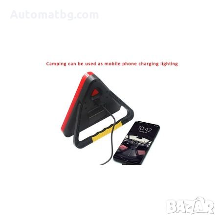 Мултифункционален LED Авариен триъгълник Automat, Зарядно, COB фенер, снимка 4 - Аксесоари и консумативи - 27781733