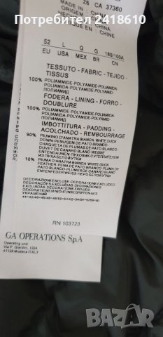 Armani Jeans AJ Mens Down Jacket Size 52/L  ОРИГИНАЛ! Мъжко пухено Яке!, снимка 7 - Якета - 38186452