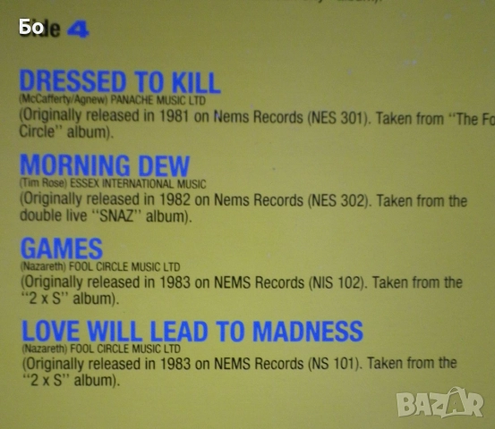 грамофонни плочи Nazareth, снимка 12 - Грамофонни плочи - 52472992