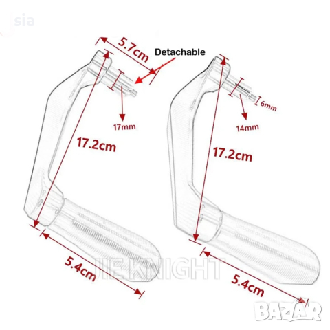 Предпазител за ръце за мотор, 2бр.комплект - 72735, снимка 2 - Аксесоари и консумативи - 44861303