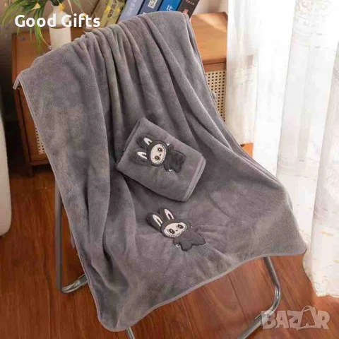 Лабубу Ключодържател + Хавлия за баня и кърпа за лице Labubu, снимка 3 - Хавлиени кърпи - 51029410