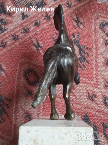 Бронзова фигурка на кон 53653, снимка 5 - Антикварни и старинни предмети - 53392797