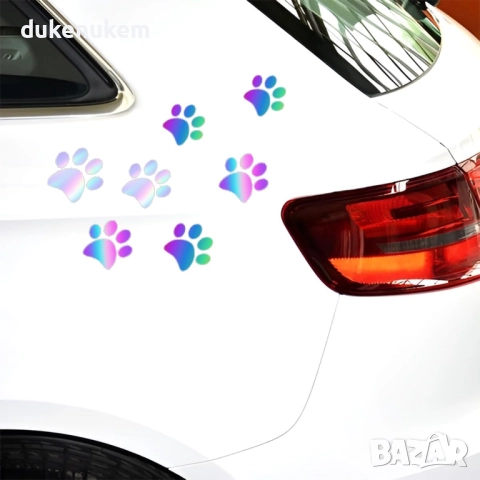 Лазерни рефлекторни стикери с животински и декоративни мотиви, снимка 3 - Аксесоари и консумативи - 51806294