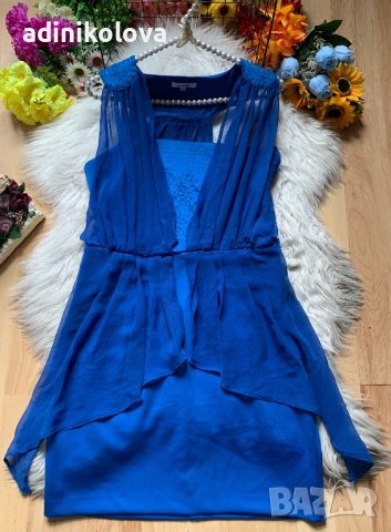 Турско синя рокля, снимка 1 - Рокли - 40647251