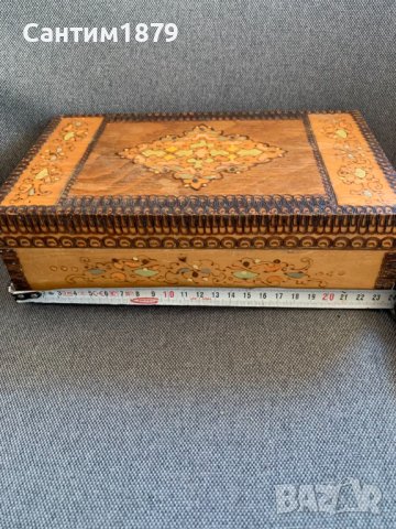 Българска голяма дървена красива етно кутия-4, снимка 2 - Други ценни предмети - 43996527