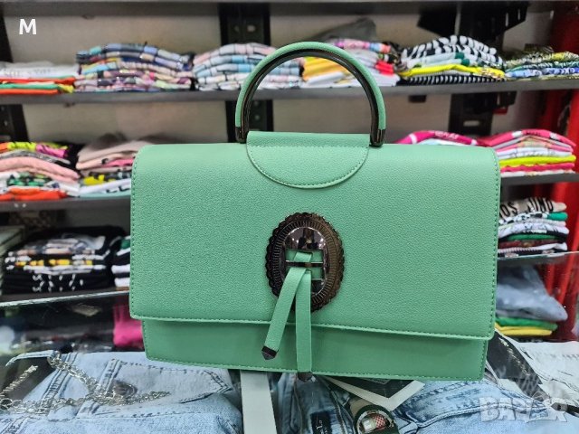 НОВА колекция дамска чанта в зелен цвят + къса и дълга дръжка