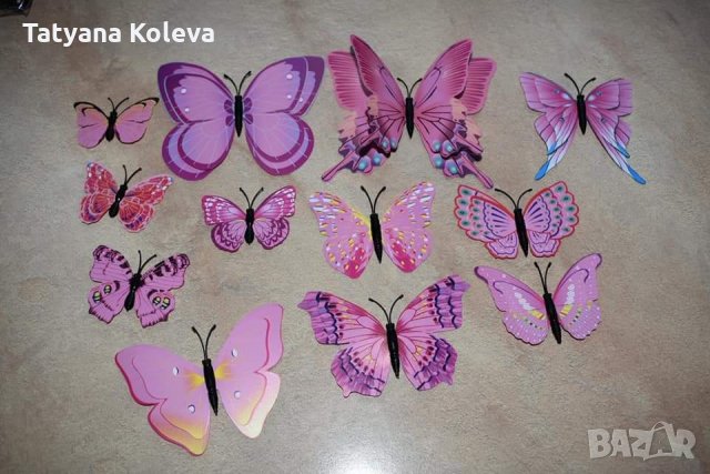 3Д пеперуди, стикери за декорация, снимка 3 - Декорация за дома - 33509617