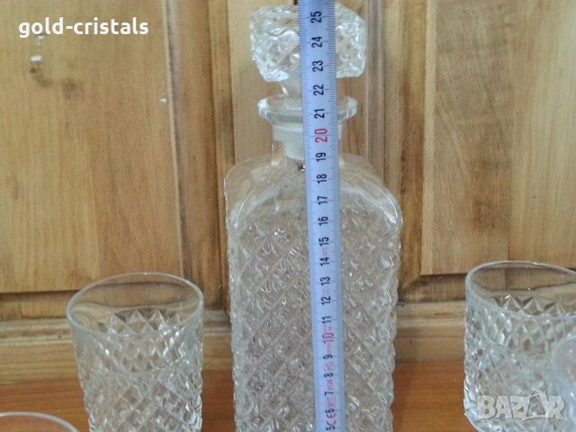 Кристални чаши и гарафа Бохемия Чехословакия, снимка 7 - Антикварни и старинни предмети - 35296987