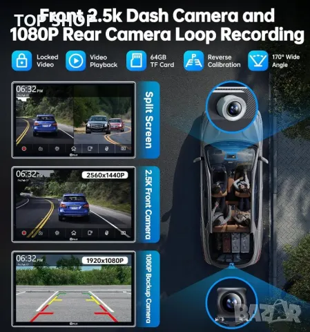 Мултимедия PLZ 7" Apple и Android Carplay, две камери, снимка 10 - Аксесоари и консумативи - 48477852