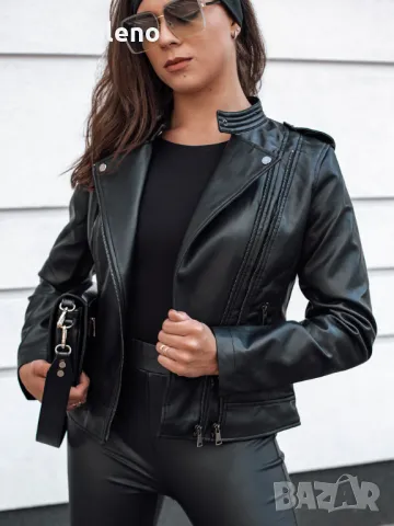Дамско кожено байкърско яке RAVENIX, снимка 2 - Якета - 48827536