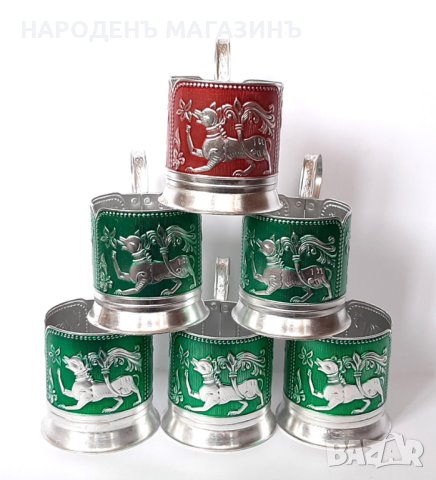 СССР - Руски сервиз чай подстакани подставки за чаши за чай