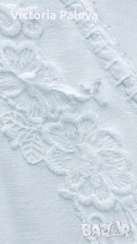 Елегантна бяла рокля FRANSA лен и вискоза, снимка 4 - Рокли - 51026262