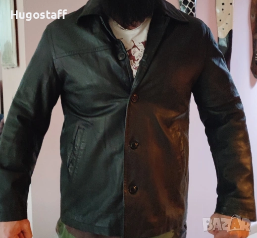 Дизайнерско мъжко кожено яке,Marc Kostner,сако,блейзър Л размер, снимка 3 - Якета - 53064377