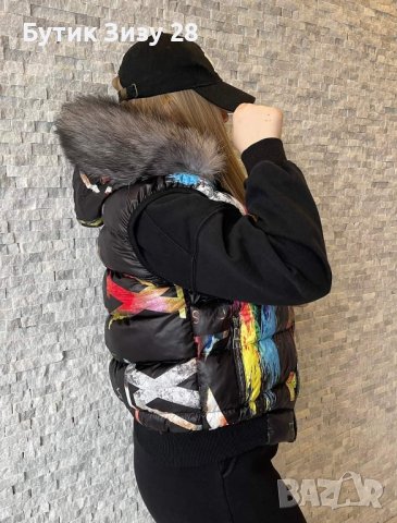 Дамски елек Louis Vuittоn с естествен пух , снимка 2 - Елеци - 44118943