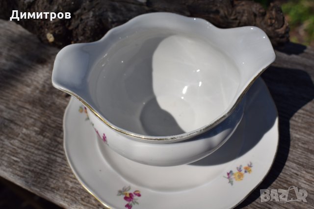 Стара порцеланова сосиера, снимка 4 - Антикварни и старинни предмети - 32465392