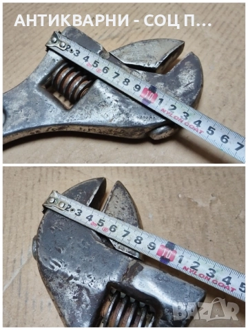 Голям Италиянски Стар Тръбен Раздвижен Ключ ACCIAIO FORGIATO / 3 кг. , снимка 12 - Антикварни и старинни предмети - 52250147