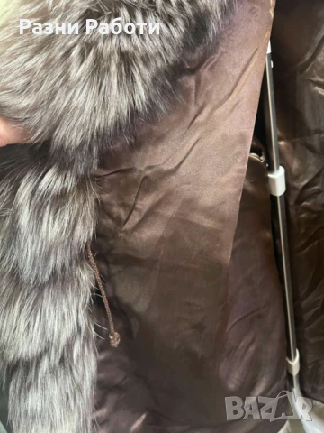 Предпразнична цена- Богато палто сива лисица, снимка 5 - Палта, манта - 50683511