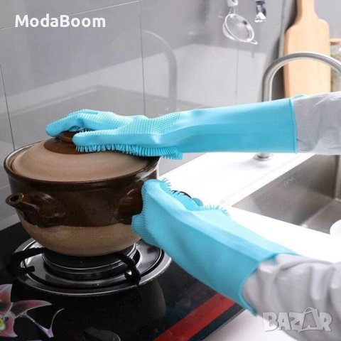 💥2 БРОЯ Силиконови ръкавици за домакинска употреба💥, снимка 4 - Аксесоари за кухня - 43544876