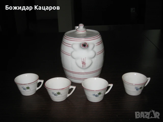 Стар сервиз за греяна ракия, за четири персони. Цена-  12 евро. Пращам по Еконт. , снимка 2 - Сервизи - 50538718