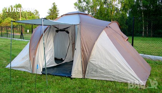 Четириместна палатка "Jesolo 4" с 3 помещения Размери: 440х220х175 см., снимка 1 - Палатки - 35595775