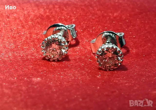 Обеци с диаманти