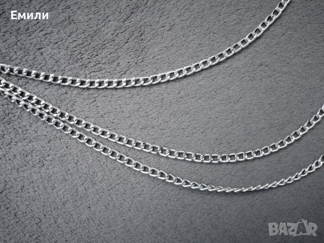 Колан тип верижка с халки в сребрист цвят , снимка 8 - Колани - 36696659