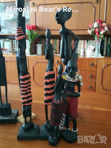 Автентични Африкански Статуетки От Абанос 9бр, снимка 7 - Статуетки - 28042685