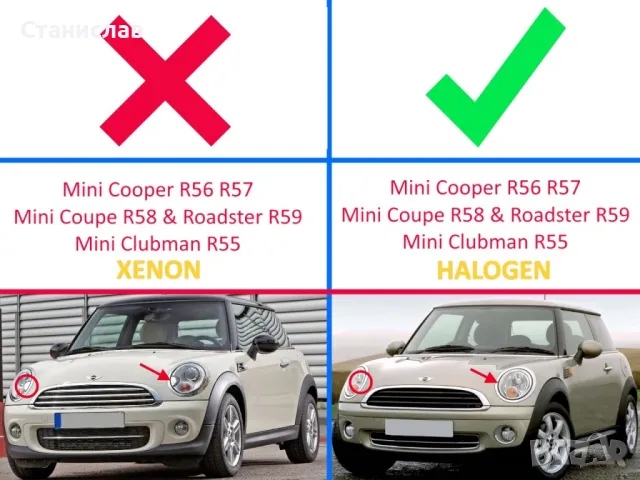 Стъкло за фар на Mini Cooper R56 R57 MK2 - Halogen, снимка 3 - Части - 47544436