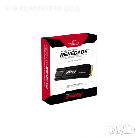 SSD Kingston Fury Renegade M.2-2280 PCIe 4.0 NVMe 1000GB, Heatsink, снимка 3 - Твърди дискове - 53140071