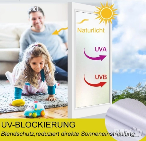 Статично фолио за прозорци Gufoltie, непрозрачно, матирано, снимка 5 - Дограми - 52587354
