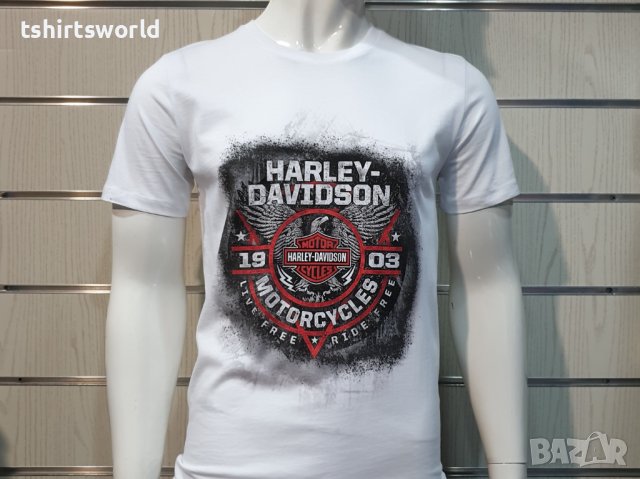 Нова мъжка тениска с дигитален печат MOTOR HARLEY DAVIDSON, мотори, снимка 8 - Тениски - 36871715