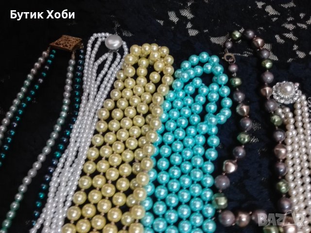 Лот перлени винтидж гердани, снимка 2 - Антикварни и старинни предмети - 36610643