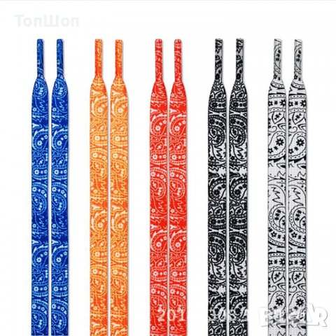 Бандана връзки за обувки - 5 модела, снимка 3 - Други - 37311679