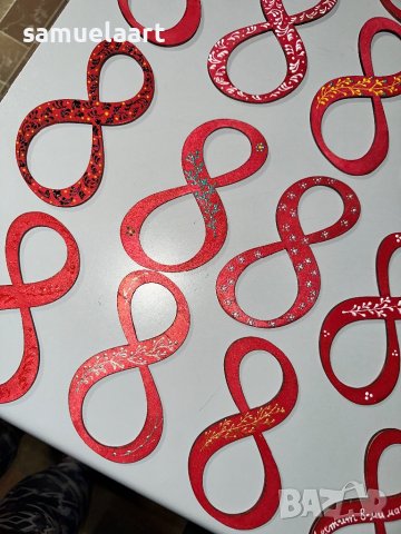 Дървени рисувани 8-ци заготовки от шперплат, снимка 7 - Декорация за дома - 43872354