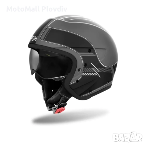 Каска Airoh J110 Raster Black Matt, снимка 2 - Аксесоари и консумативи - 51784013