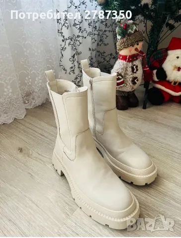 Боти в цвят шампанско, снимка 4 - Дамски боти - 49407170