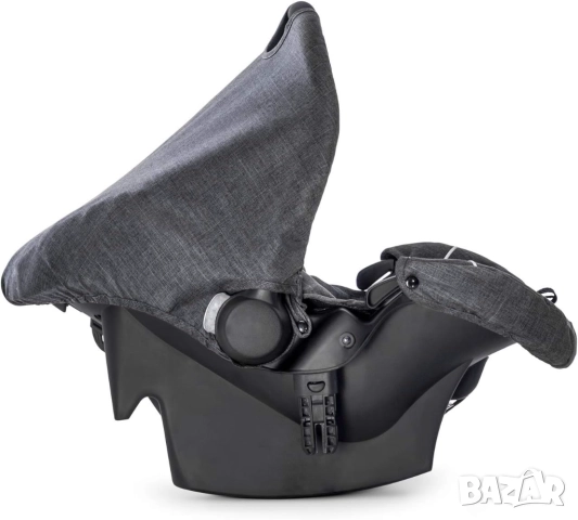 Hauck Pacific 4 Shop’n Drive Set – 3 в 1 Бебешка Количка, Столче за Кола и Трансформиращ се Кош Сива, снимка 5 - Детски колички - 52361271