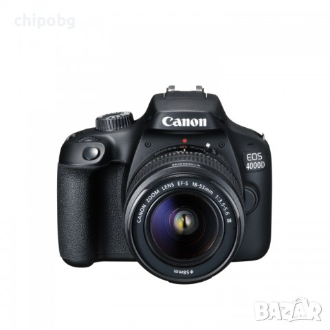Огледално-рефлексен фотоапарат, Canon EOS 4000D, black + EF-s 18-55 mm DC III