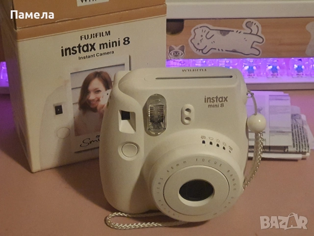 Fujifilm Instax mini 8 Instant Camera - White, снимка 3 - Фотоапарати - 53192411
