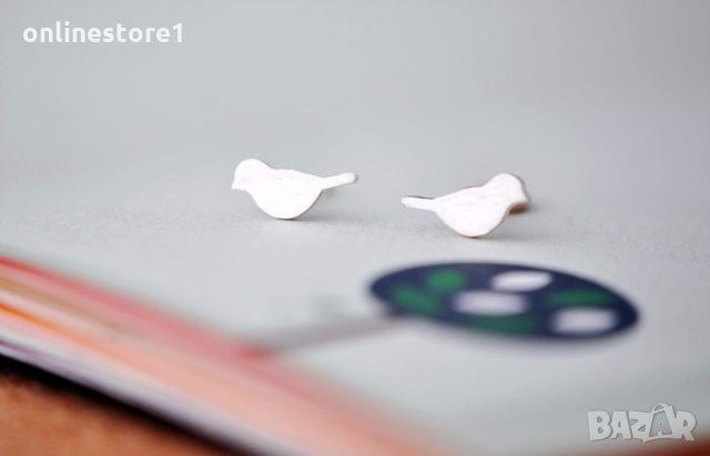 Сребърни Обеци Врабче - 925 печат сребро BT427, снимка 9 - Обеци - 28148704